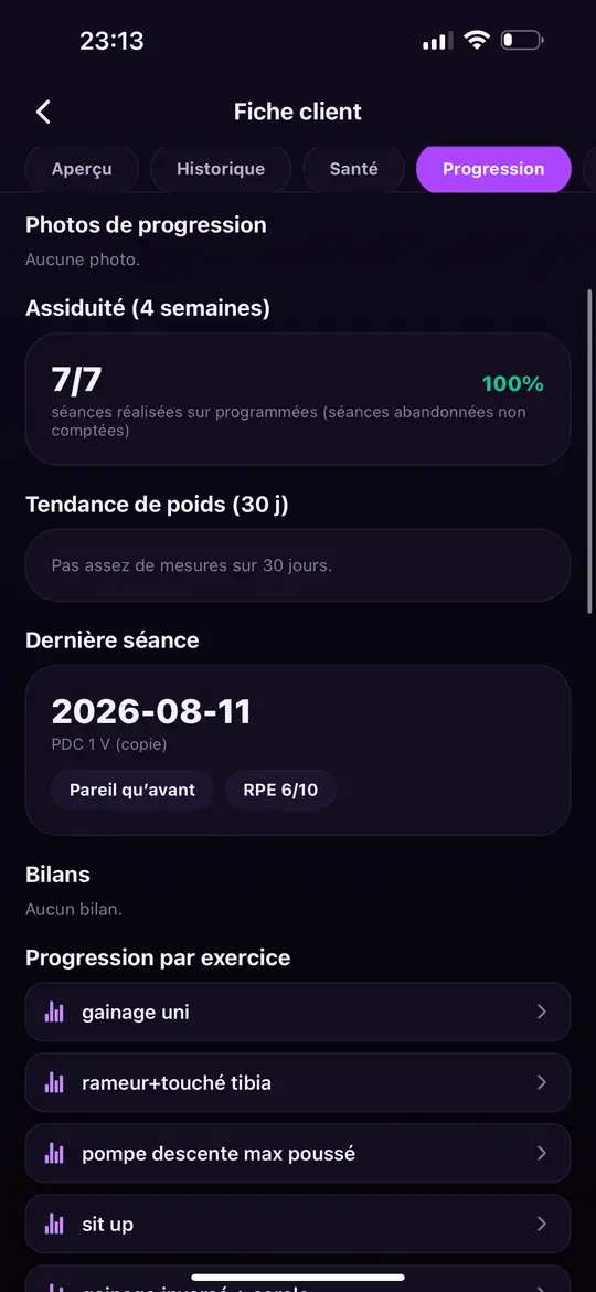 La progression