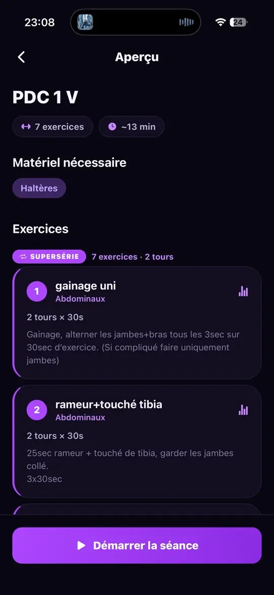 La séance