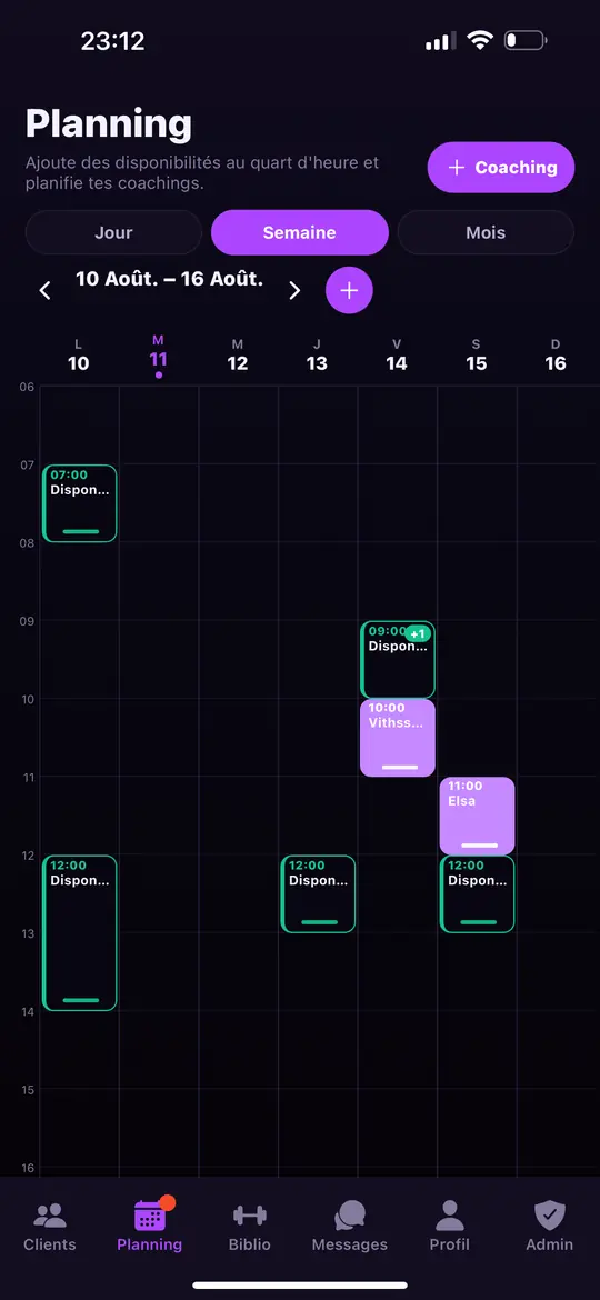 Ton planning